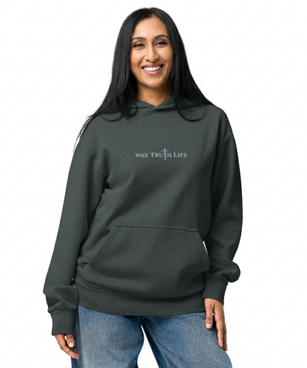 New Way Truth Life Urban Garment-Dyed Hoodie Dark