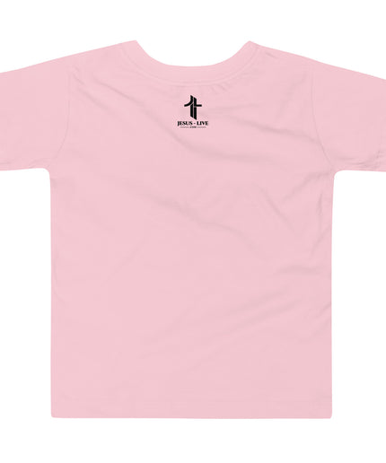 Freedom Christian kids t-shirt in Pink, back view