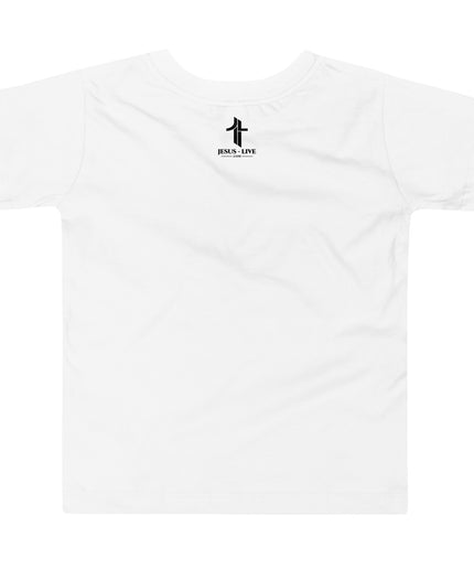 Freedom Christian kids t-shirt in White, back view