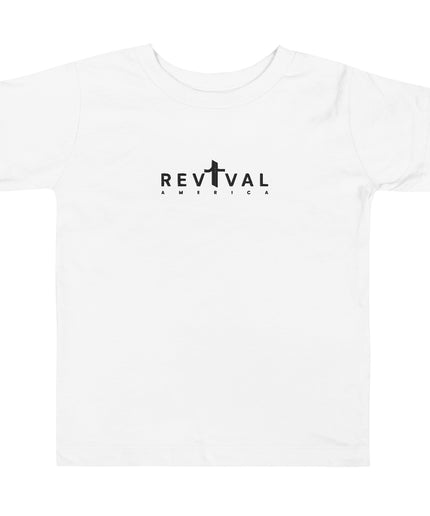 Revival America Christian kids t-shirt in White, front view