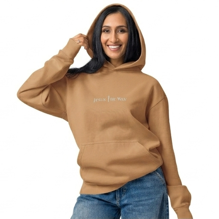 New JESUS The Way Urban Garment-Dyed Hoodie Light