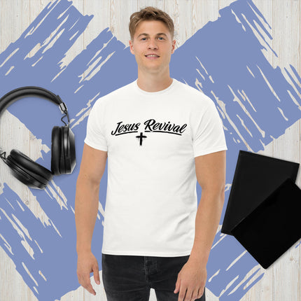 Jesus Revival Christian t-shirt in White, front view
