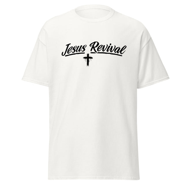 Jesus Revival Christian t-shirt in White, front view