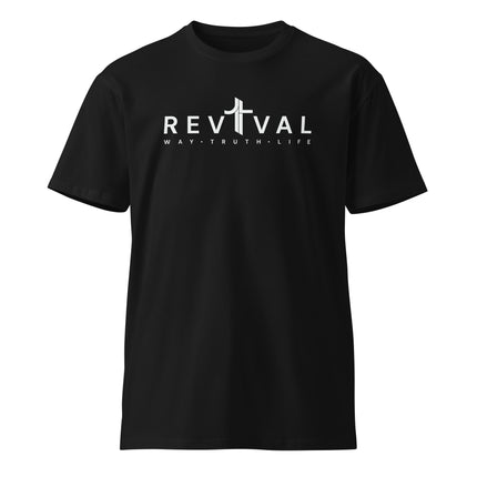 Revival Way Truth Life Christian t-shirt in Black, front view