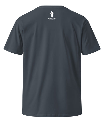 Revival Way Truth Life Christian t-shirt in Petrol Blue, back view