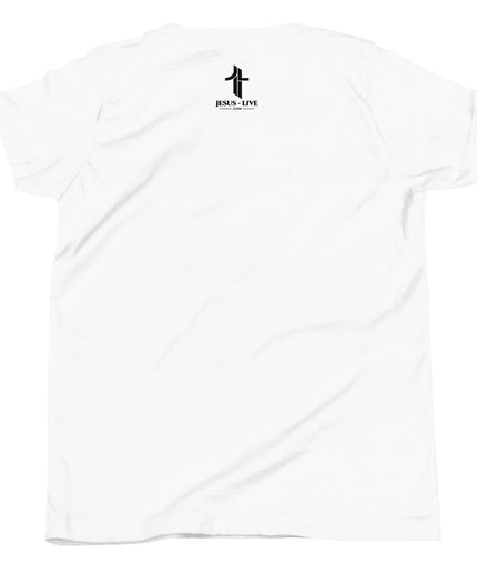 Jesus The Way Christian youth t-shirt in White, back view